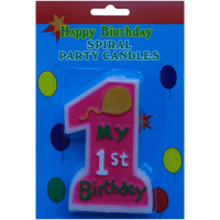 Свічка для торта My 1-st Birthday рожева - головне фото